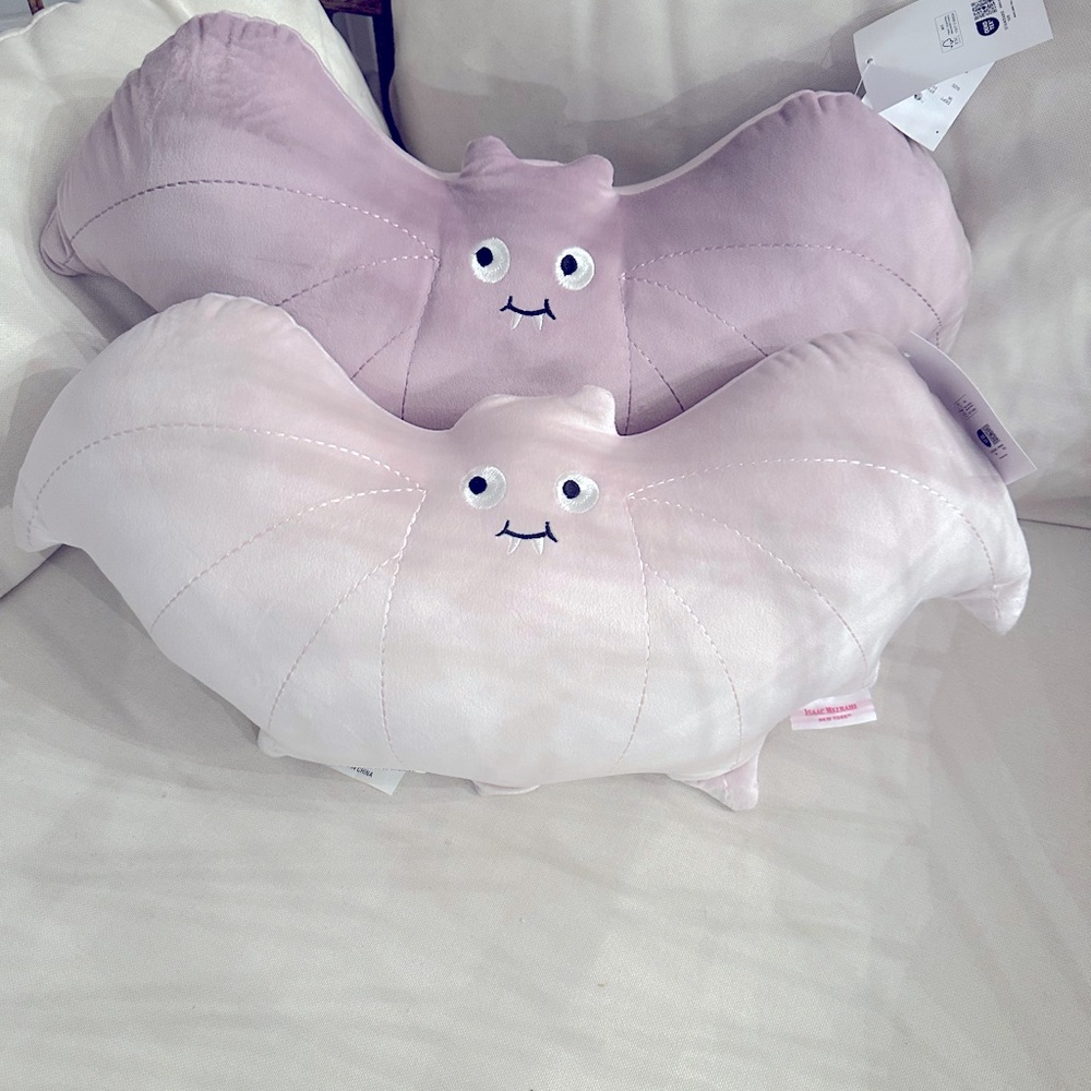 Pink Purple Pastel Halloween bat pillow set viral tiktok